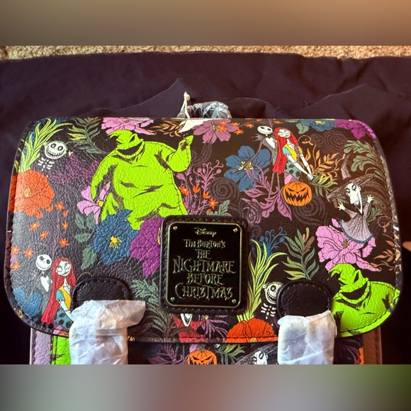 Loungefly Disney’s Nightmare Before Christmas All-Over Buckle 10” Backpack-NWT - Picture 2 of 10
